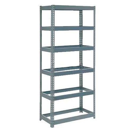 Global Industrial Extra Heavy Duty Shelving 36W x 12D x 60H With 6 Shelves, No Deck, Gray B2297648